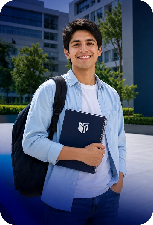 Estudiante UCV en el campus